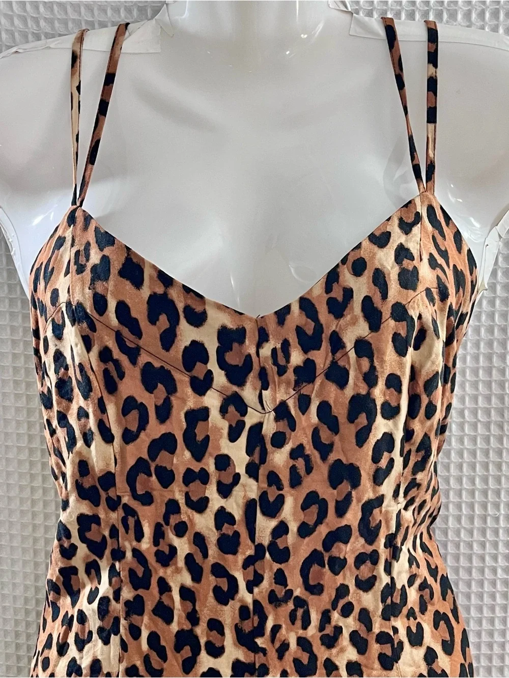 silence + noise Leopard Print Cami Romper in Brown and Black size small